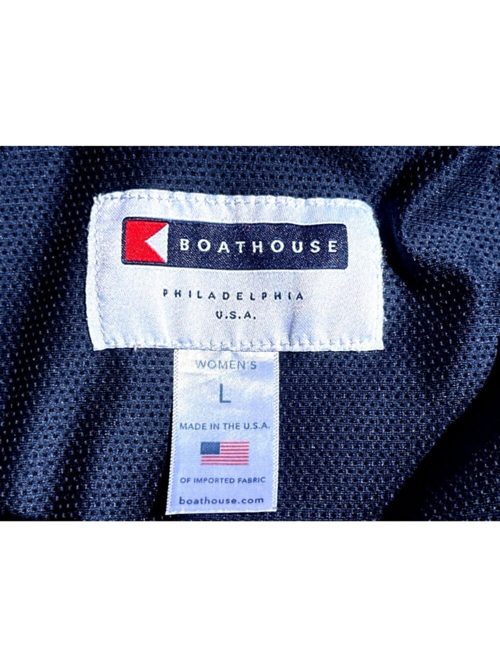 Boathouse Large Tracksmith Navy White Half Zip Rowing Pullover Retro Cuffs Prep - Picture 4 of 11